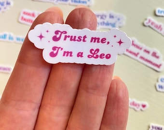 Trust Me, I'm a Leo Tiny Zodiac Sticker - Tiny Astrology Journal Stickers - Tiny Planner Sticker - Zodiac Sticker Pack - Leo Gift