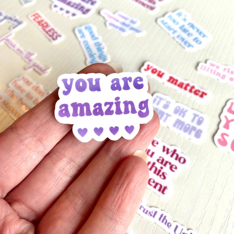 Tiny Sticker Pack - Inspirational Phone Sticker - Tiny Sticker - Cute ...