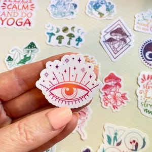Third Eye Sticker - Tiny Evil Eye Sticker - Zen Sticker - Third Eye Yoga Sticker - Waterproof Third Eye Sticker