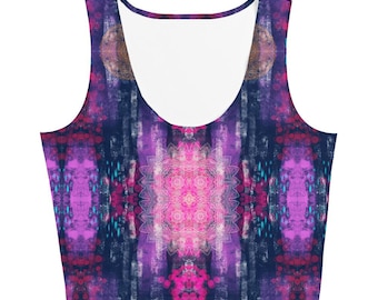 Festival Crop Top, mandala crop top, abstract top