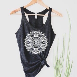 Mandala Tank Top for Women, Yoga Tank Top, Music Festival Top