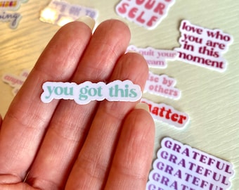 You Got This Tiny Sticker - Mini Motivational Journal Stickers - Tiny Sticker Pack - Cute Sticker Pack - Sticker Gift