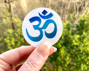 OM yoga holographic vinyl sticker, yoga sticker, Meditation sticker