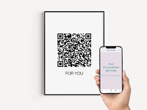 Personalized QR Code Image With Dedication Individualized | Etsy