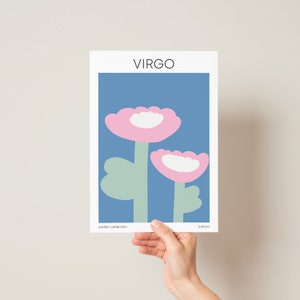 Virgo Zodiac Print - Zodiac Sign Poster as Art Print - For Him and Her as a Gift and Decoration