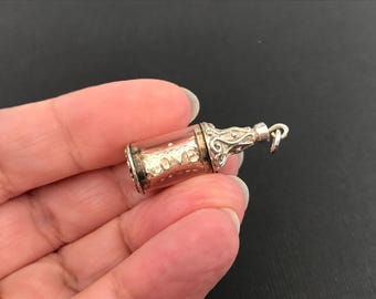 Rare NUVO vintage sterling silver I LOVE YOU message in a bottle bracelet charm