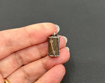Antique sterling silver Touch Wood good luck charm or pendant