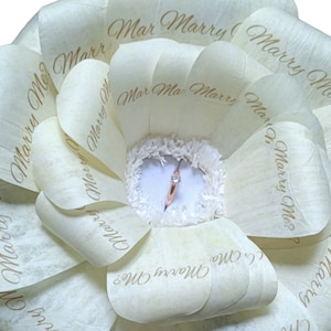 Marry Me Proposal Ring Case Engagement Gift for Bride Rose Flower Hidden Ring Box Bachelorette Party Idea Creative Surprise Proposal