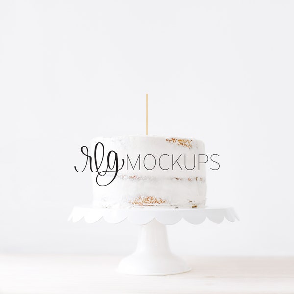 Naked Cake with picks styled stock Photo - Cake Topper Mockup photo