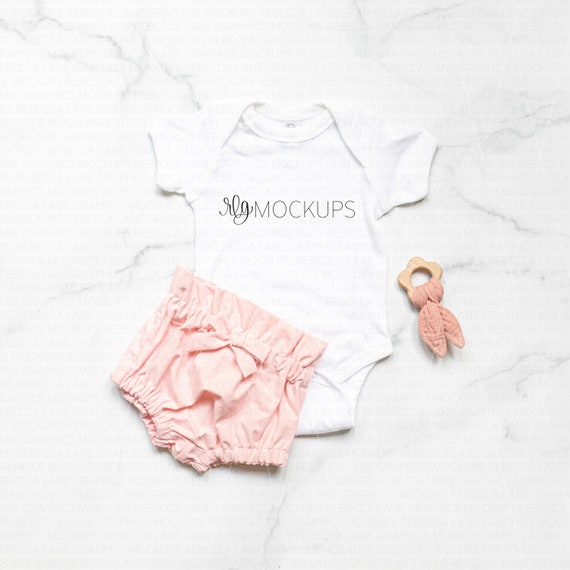 Rabbit Skins Onesie Mockup 4400 Infant Baby Rib Bodysuit Etsy