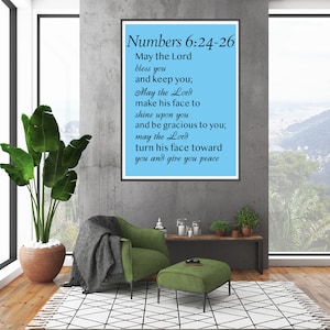 May the Lord bless you and keep you Numbers 6:24-26 Bible Verse Scripture Wall Art Christian Wall Art DOWNLOAD WALL ART