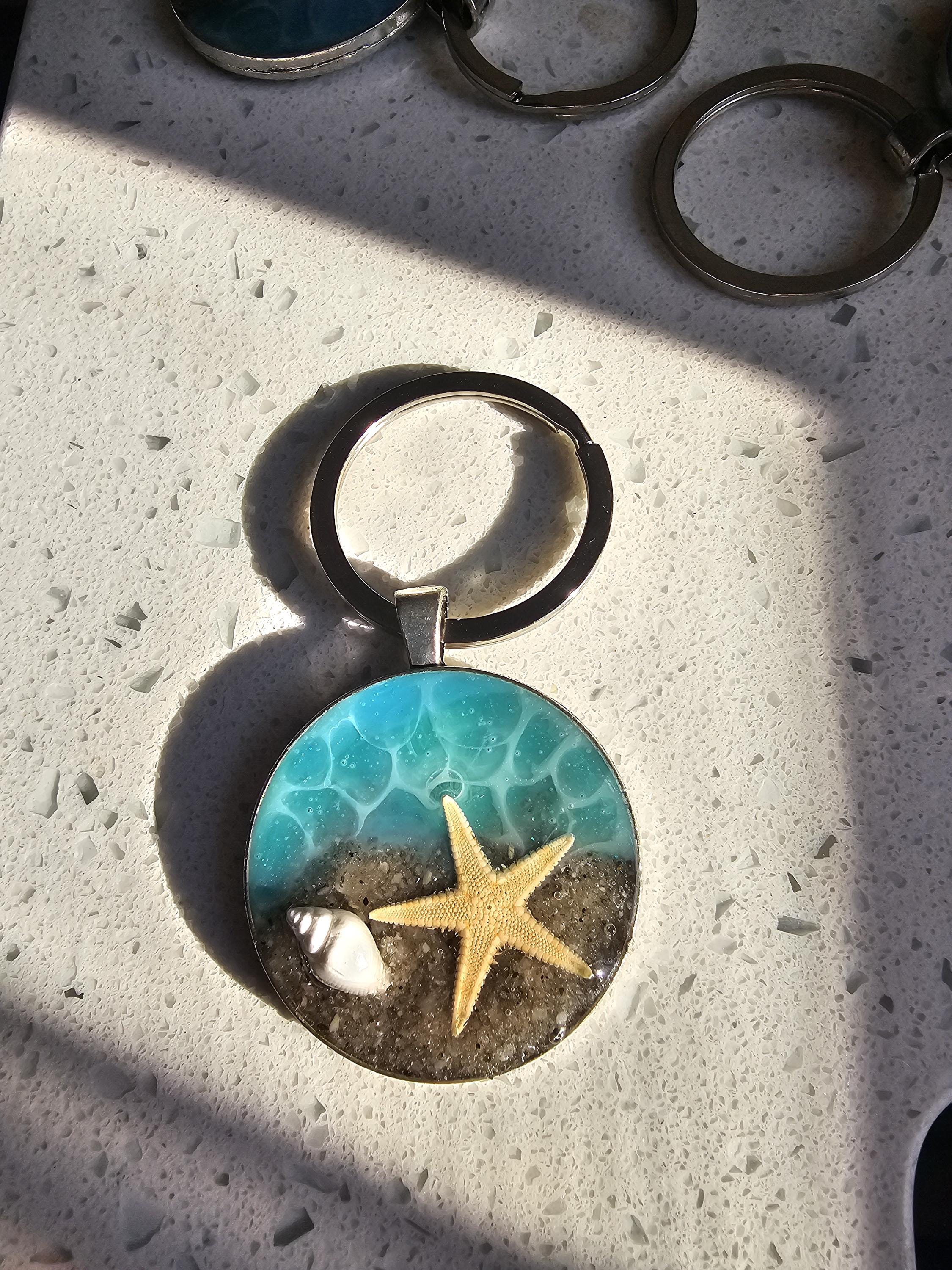 Ocean Resin Waves Beach Scene Keychain Real Venice Beach FL Sand ...