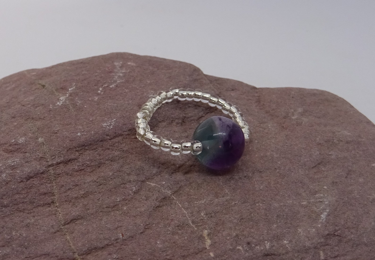 Fluoride Ring Crystal Stretch Ring Stretch Ring Colour and Etsy