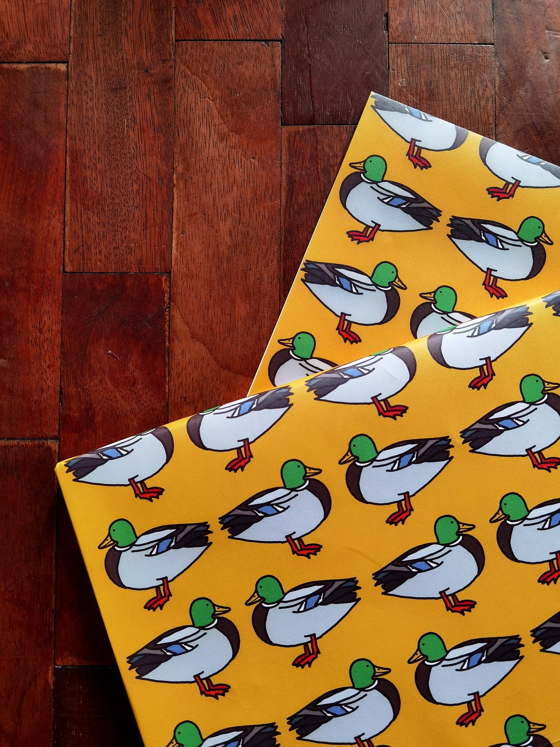 Exclusive Yellow Duck Wrapping Paper Individual Sheets Etsy UK
