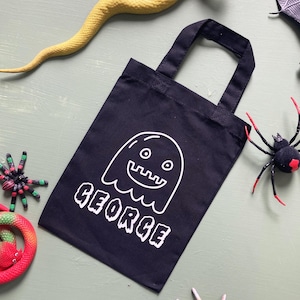 Personalised Trick or Treat Bag, Halloween Bag, Halloween Tote, Kids Halloween Bag, Custom sweet Bag, Party bag, Kids bag.