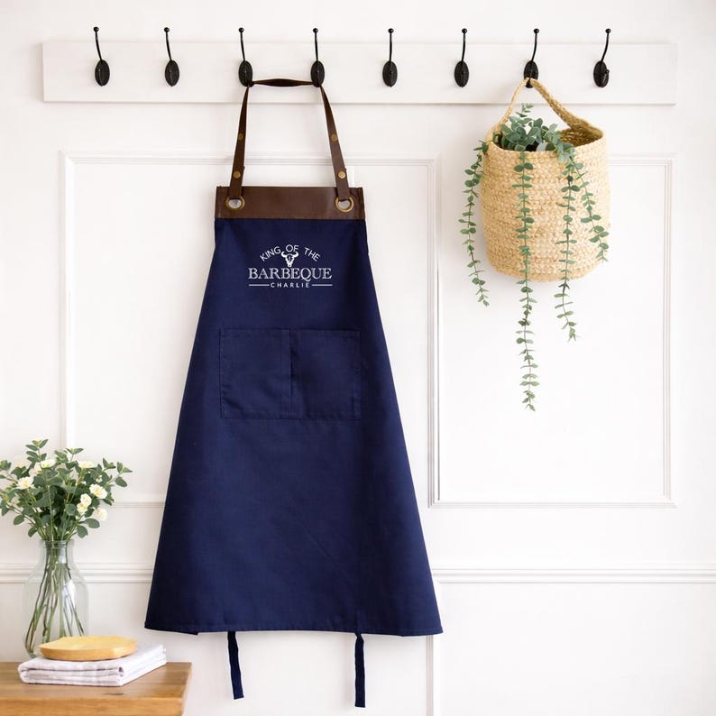 Personalised BBQ Apron – Gift for Dad, Husband, or Grandad | Birthday, Christmas Gift | Barbecue Apron for Men | FREE UK Postage image 6