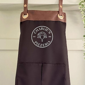 Delantal personalizado para pizza/pizzería con bolsillos, nombre personalizado - Papá, esposo, abuelo / Día del Padre / Regalo de cumpleaños en el Reino Unido - Envío gratuito al Reino Unido