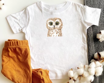 Owl Toddler T-Shirt, Adorable Owl shirt, Kid's T-shirt, Wild Animal Toddler Shirt, Personalized Toddler T-shirt, Custom Shirt for Child