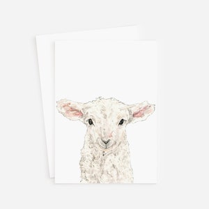 Lamskaart - paascadeau - minimale welkomstkaart baby - minimale babyshowerkaart - paaskaart