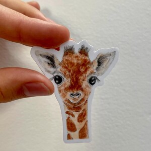 Giraffe vinylsticker, leuke sticker, sticker giraf, waterdichte sticker, waterfles sticker, auto sticker, laptop sticker, bumpersticker