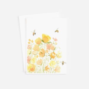 Carte de voeux abeille, carte d'anniversaire vierge, carte de retraite