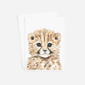 Geparden Karte - Safari Tier Baby Karte - Safari Tier Thema - Minimal Baby Party Karte - Geparden Kunstwerk
