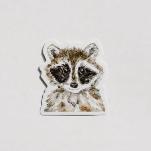 Raccoon Vinyl Sticker, Raccoon Decal, Woodland Sticker, Waterproof Sticker, Waterbottle sticker, car decal, laptop sticker, bumper sticker