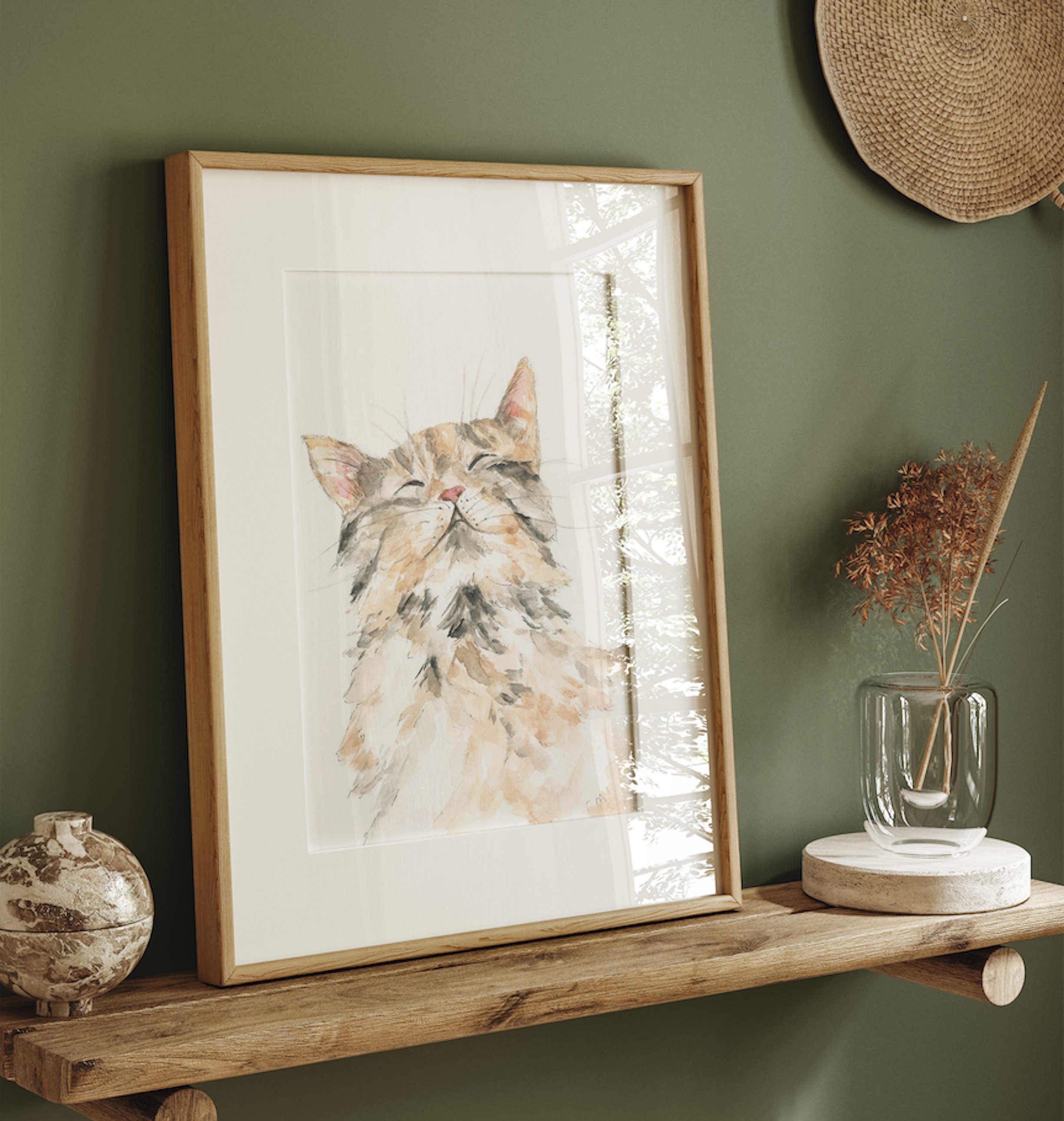 Cat Print Wall Art Cat Art Print Cat Wall Decor Cat Wall Etsy