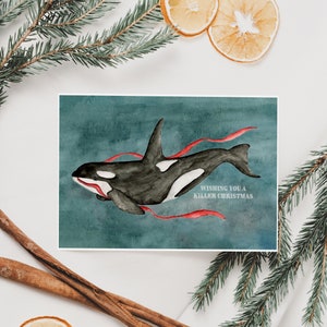 Orca-kerstkaart, orka, kerstkaart, kerstkaartenset, kerstkaart