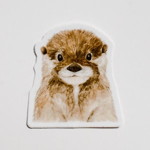 Otter Vinyl Sticker, Otter Decal, Otter Sticker, Waterproof Sticker, Waterbottle sticker, car decal, laptop sticker, bumper sticker