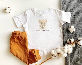 Born to be Wild Wolf T-Shirt, Wolf T-shirt, Kid's T-shirt, Toddler Shirt, Personalized Toddler T-shirt,