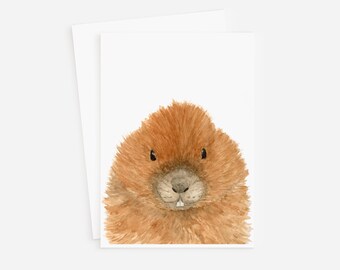 Beaver Greeting Card - Beaver Artwork - Funny Card - Canadian Made