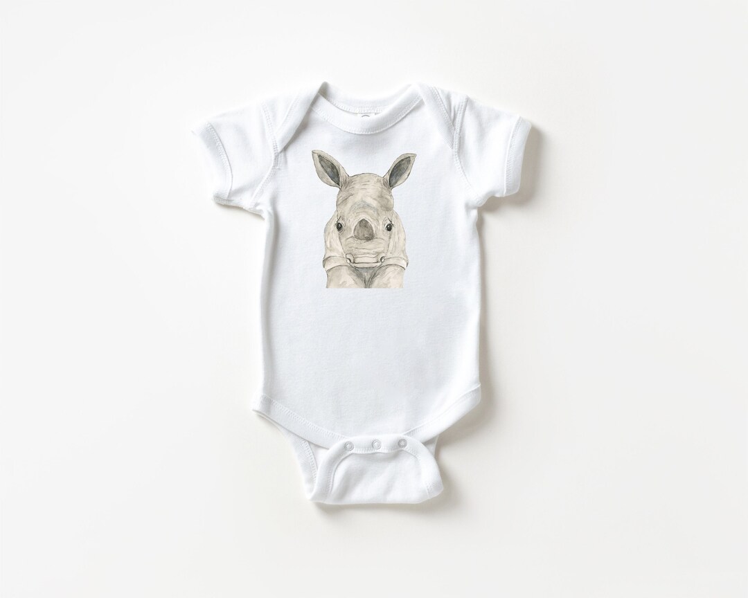 Rhino Onesie® Personalized Baby Bodysuit funny Rhino Baby Etsy