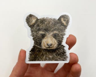 Black Bear Cub vinyl Sticker