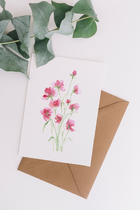 Blank Greeting Card With Paper Sheet, Gifts And Flowers. For