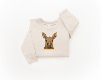 Eland sweatshirt, kindertrui met ronde hals, eland shirt, sweatshirt op maat, gepersonaliseerd peuter T-shirt, elandkleding, genderneutraal