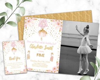 Invitation De Ballerine Etsy