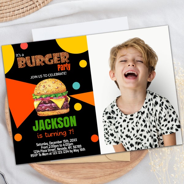 Burger Invitations - Etsy