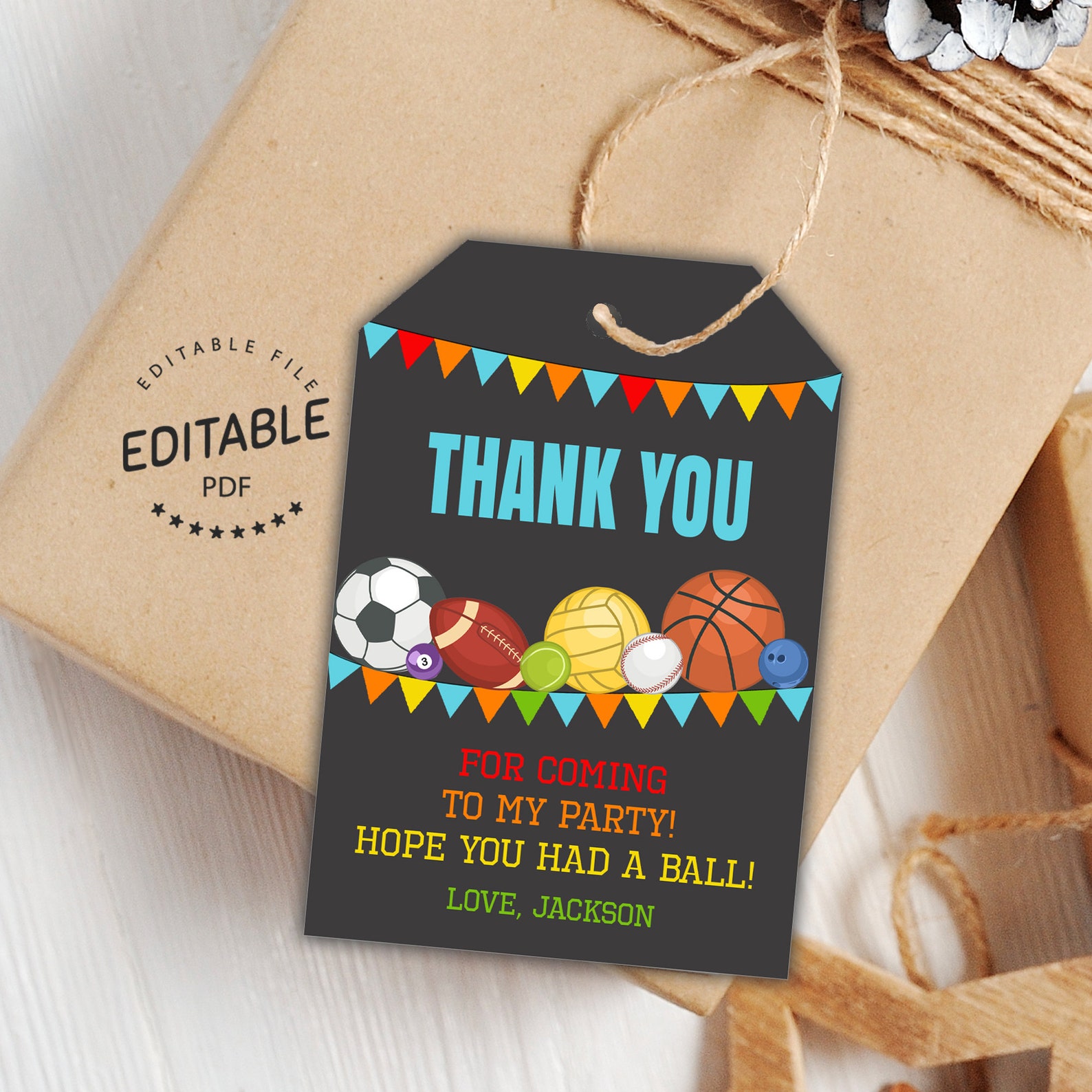 Sports Tags Sports Gift Tags Sports Favor Tags Sports Etsy