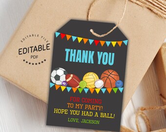 Sports Favor Tags | Etsy