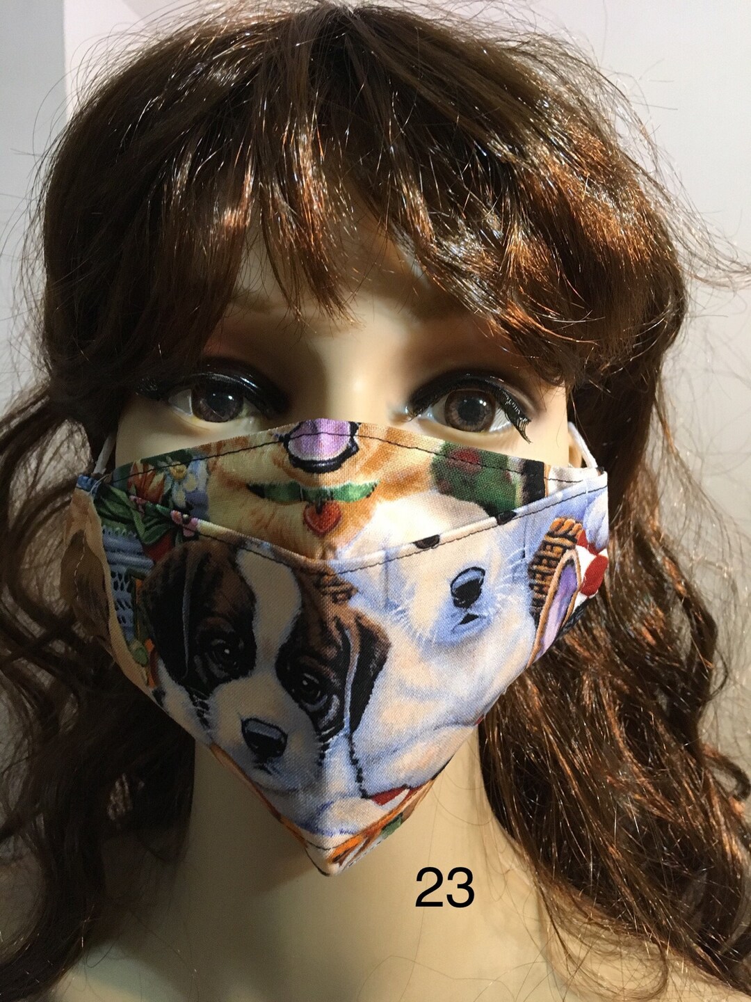 Dog Print Face Mask Item 23 Etsy