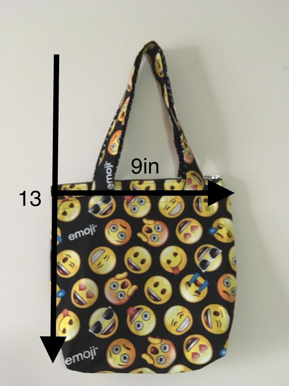 Emoji Mini tote bag with zipper Etsy