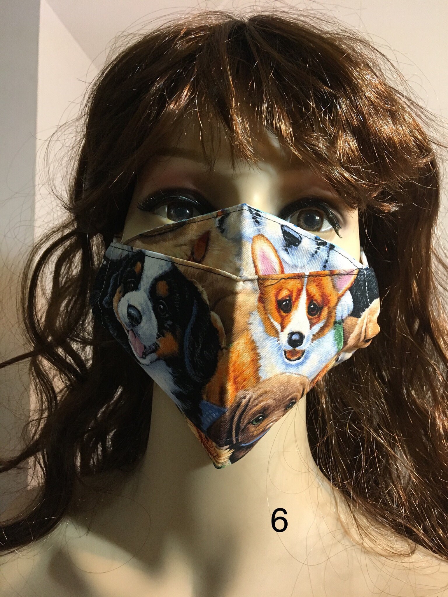 Dog Print Face Mask Item6 Etsy