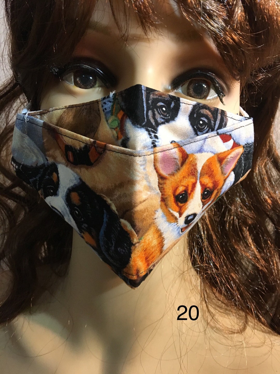 Dog Print Face Mask Item20 Etsy