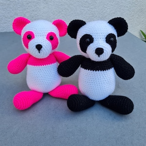 Panda crocheted, teddy, amigurumi handmade
