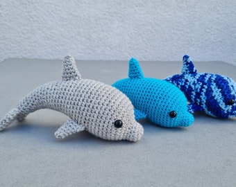 ハンドメイド　夏　編みぐるみ　インテリア　置物　海の生き物　イルカ ハンドメイド 夏 編みぐるみ インテリア 置物 海の生き物 イルカ
