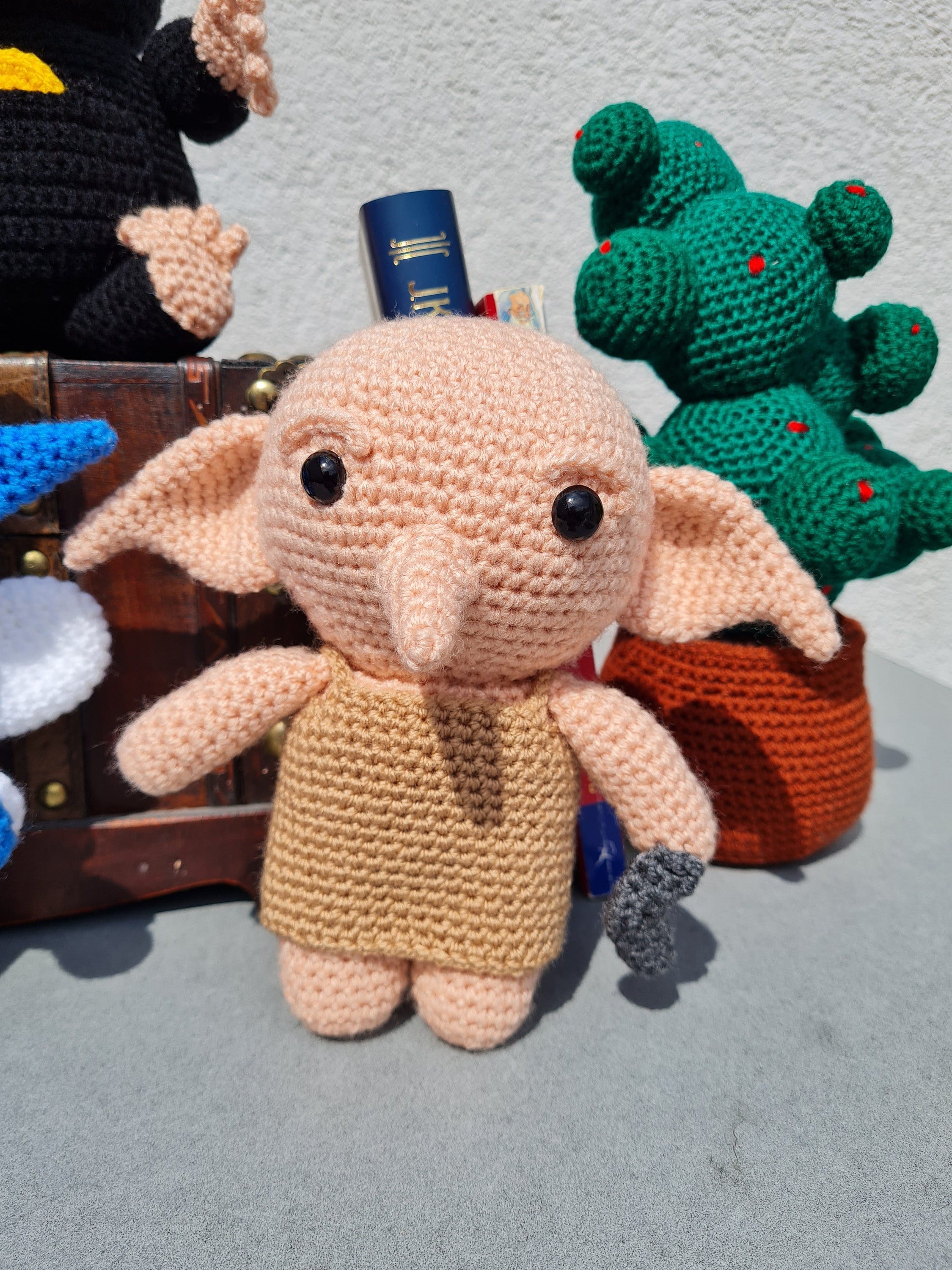Dobby huiself, Harry Potter Amigurumi gehaakt handgemaakt