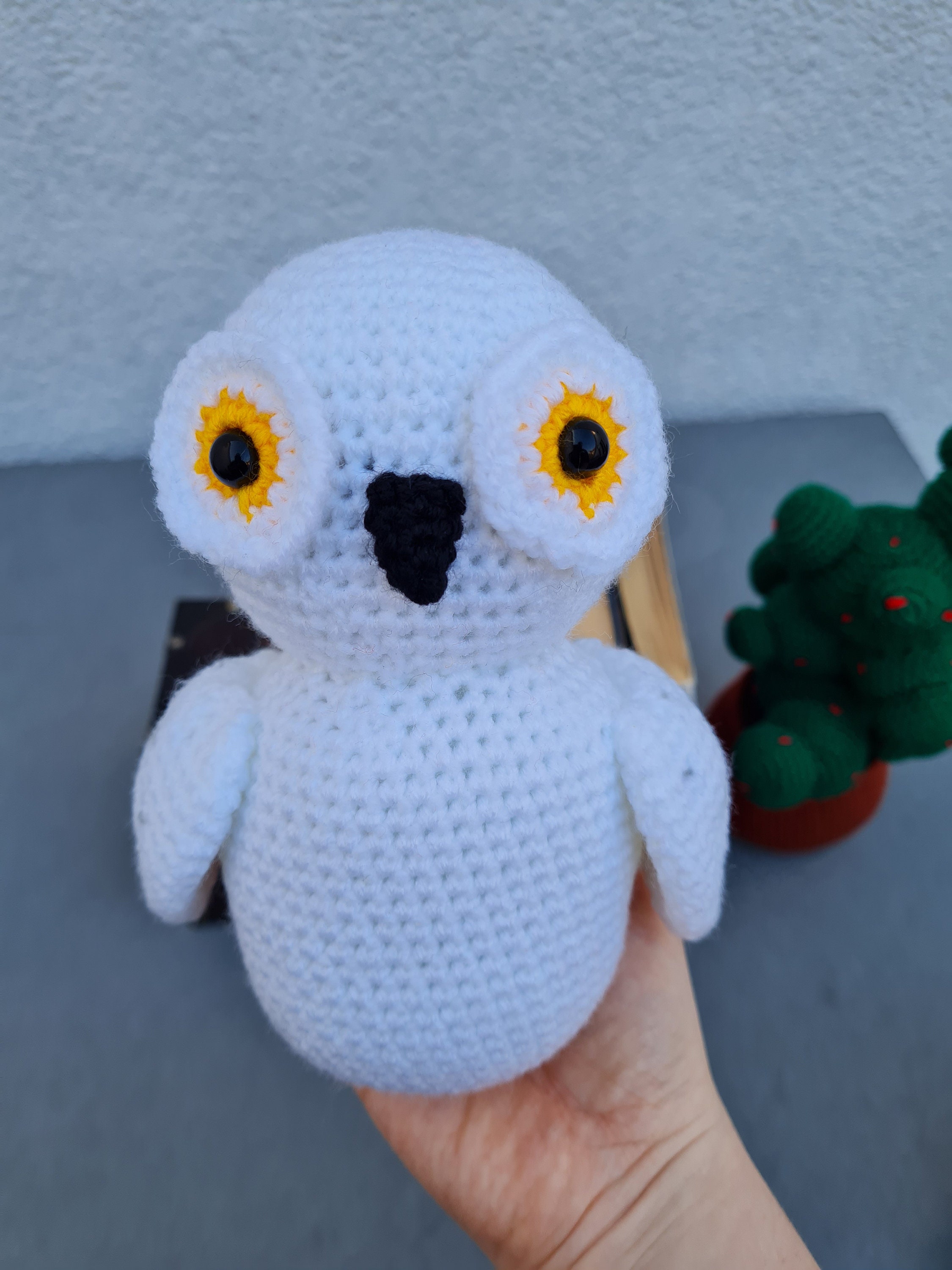 Hedwig Eule geh&auml;kelt, Harry Potter Amigurumi handmade