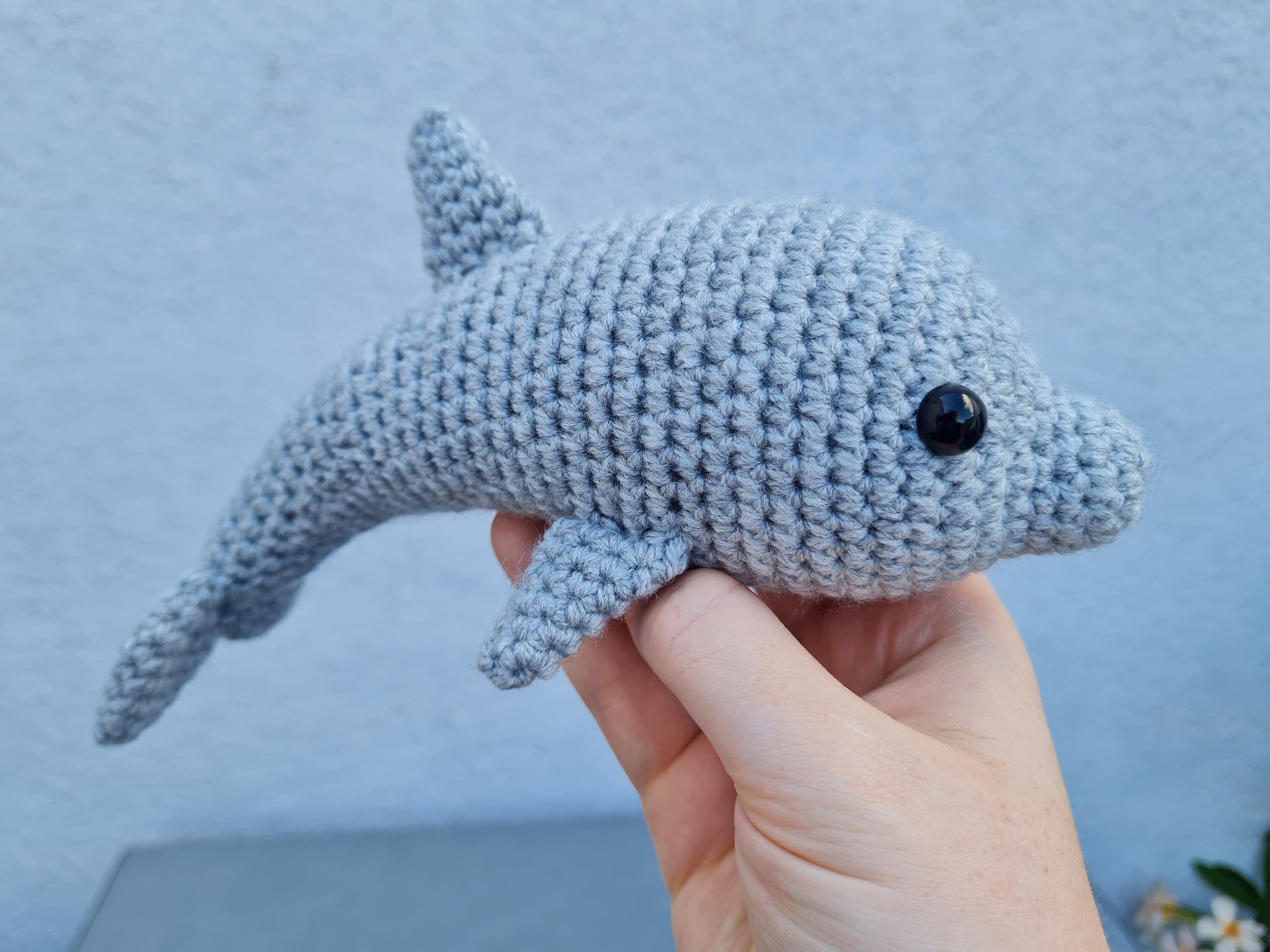 ハンドメイド　夏　編みぐるみ　インテリア　置物　海の生き物　イルカ ハンドメイド 夏 編みぐるみ インテリア 置物 海の生き物 イルカ