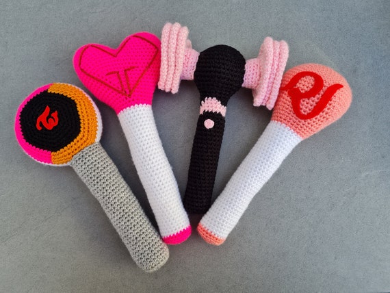 K-pop Lightstick Crocheted, BTS, Blackpink, Twice, TXT, Girls